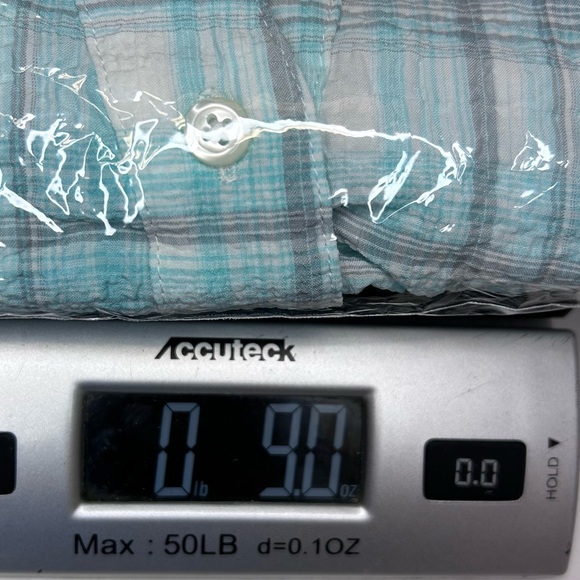 Orvis Women’s Long Sleeve Button Front Plaid Textured Shirt, Aqua, size L - Picture 10 of 10